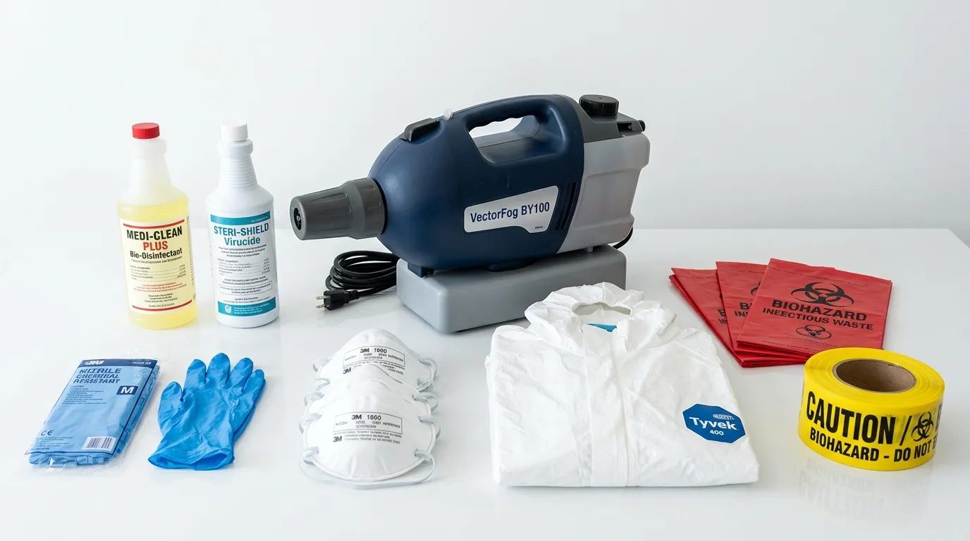 Professional biohazard remediation crew working in Braselton